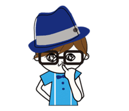 Fashion boy working papers complain sticker #6190276