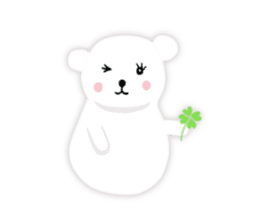 White-cute-bear goes sticker #6191045