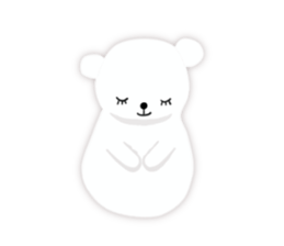 White-cute-bear goes sticker #6191047