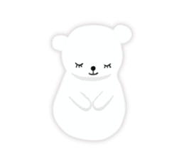 White-cute-bear goes sticker #6191047