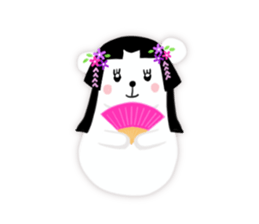 White-cute-bear goes sticker #6191050