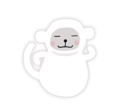 White-cute-bear goes sticker #6191059