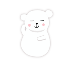 White-cute-bear goes sticker #6191063