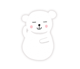 White-cute-bear goes sticker #6191063