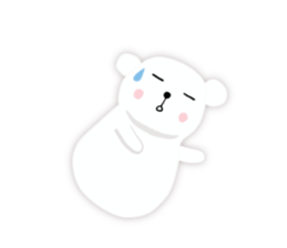 White-cute-bear goes sticker #6191064