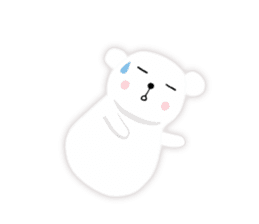 White-cute-bear goes sticker #6191064