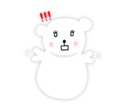 White-cute-bear goes sticker #6191068