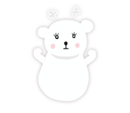 White-cute-bear goes sticker #6191069