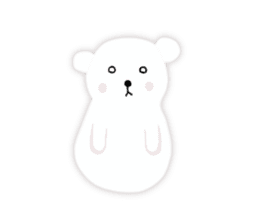 White-cute-bear goes sticker #6191070