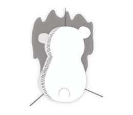 White-cute-bear goes sticker #6191075
