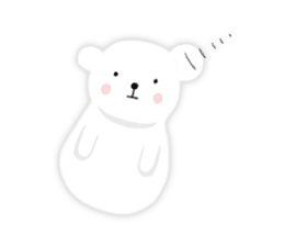 White-cute-bear goes sticker #6191076