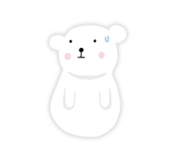 White-cute-bear goes sticker #6191077