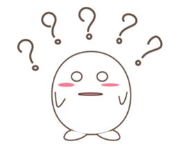 white soft and fluffy lake ball sticker #6192471