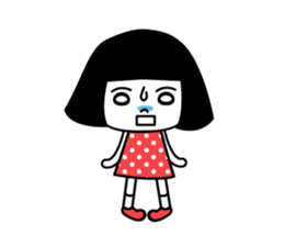 Bobbed retro 2 sticker #6192730