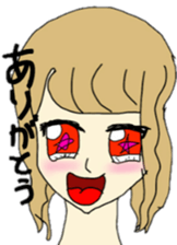 Pretty colorful girls sticker #6193004