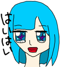 Pretty colorful girls sticker #6193005