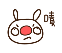 Red nose allergy Bunny sticker #6193818