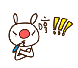 Red nose allergy Bunny sticker #6193837