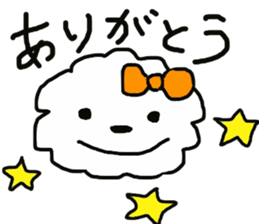 Tomboy life of Bichon Frise "mini" sticker #6194766