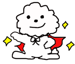 Tomboy life of Bichon Frise "mini" sticker #6194784