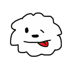 Tomboy life of Bichon Frise "mini" sticker #6194786