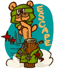 Raccoon dog Ninja ENGLISH sticker #6194841