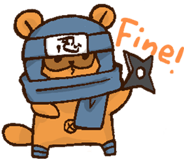 Raccoon dog Ninja ENGLISH sticker #6194864