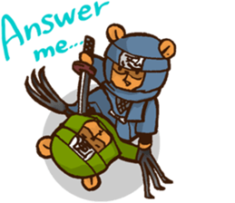 Raccoon dog Ninja ENGLISH sticker #6194868