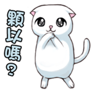 Scottish Fold-White Rabbit sticker #6195720