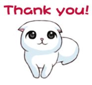 Scottish Fold-White Rabbit sticker #6195729