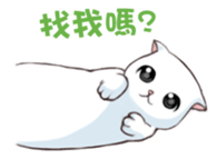 Scottish Fold-White Rabbit sticker #6195750