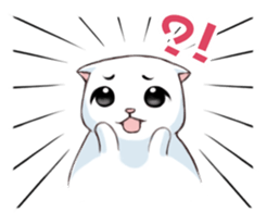 Scottish Fold-White Rabbit sticker #6195758