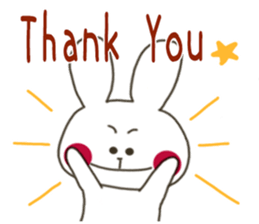 Sticker.rabbit and tabby cat2 sticker #6196212