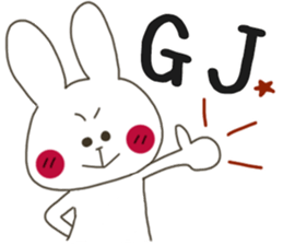 Sticker.rabbit and tabby cat2 sticker #6196227