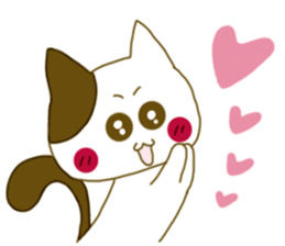 Sticker.rabbit and tabby cat2 sticker #6196228