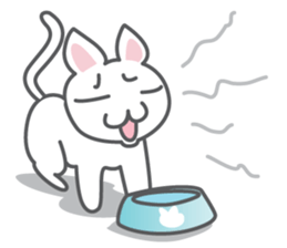 White cat (Eng.version of kai mook) sticker #6196724
