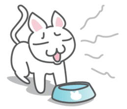 White cat (Eng.version of kai mook) sticker #6196724