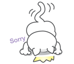 White cat (Eng.version of kai mook) sticker #6196725