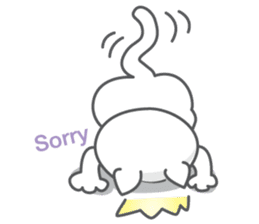 White cat (Eng.version of kai mook) sticker #6196725
