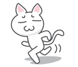 White cat (Eng.version of kai mook) sticker #6196726