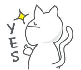 White cat (Eng.version of kai mook) sticker #6196727