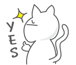 White cat (Eng.version of kai mook) sticker #6196727