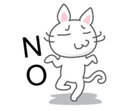 White cat (Eng.version of kai mook) sticker #6196728