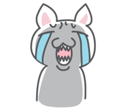 White cat (Eng.version of kai mook) sticker #6196729