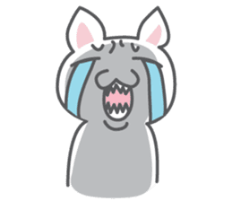 White cat (Eng.version of kai mook) sticker #6196729