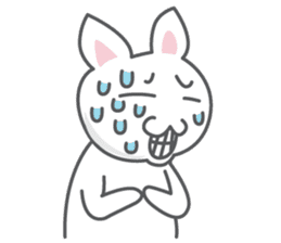 White cat (Eng.version of kai mook) sticker #6196731