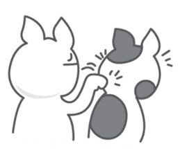 White cat (Eng.version of kai mook) sticker #6196733