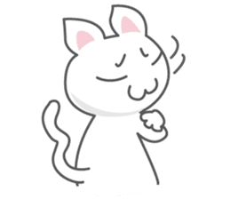 White cat (Eng.version of kai mook) sticker #6196735
