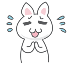 White cat (Eng.version of kai mook) sticker #6196736