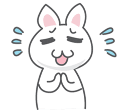 White cat (Eng.version of kai mook) sticker #6196736